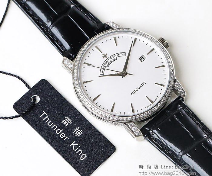 江詩丹頓 Vacheron Constantin LS精品 2018新款 進口9015機芯 小牛皮原裝蝴蝶扣 超強防水 高檔男士腕表  wssb3630